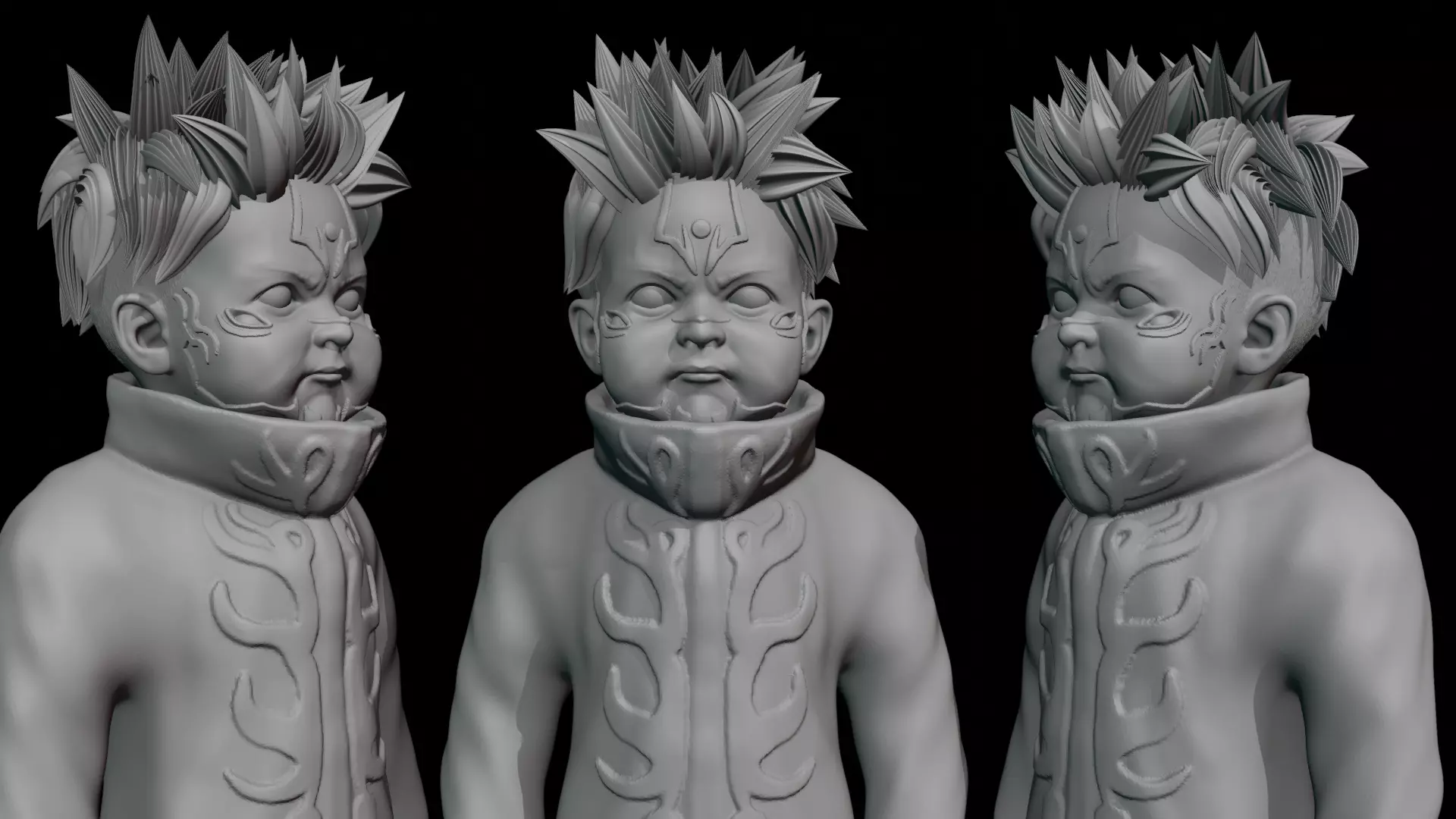 Yuji Itadori Sukuna Jujutsu Kaisen Stylish Baby Pose - 02 3D print model_0