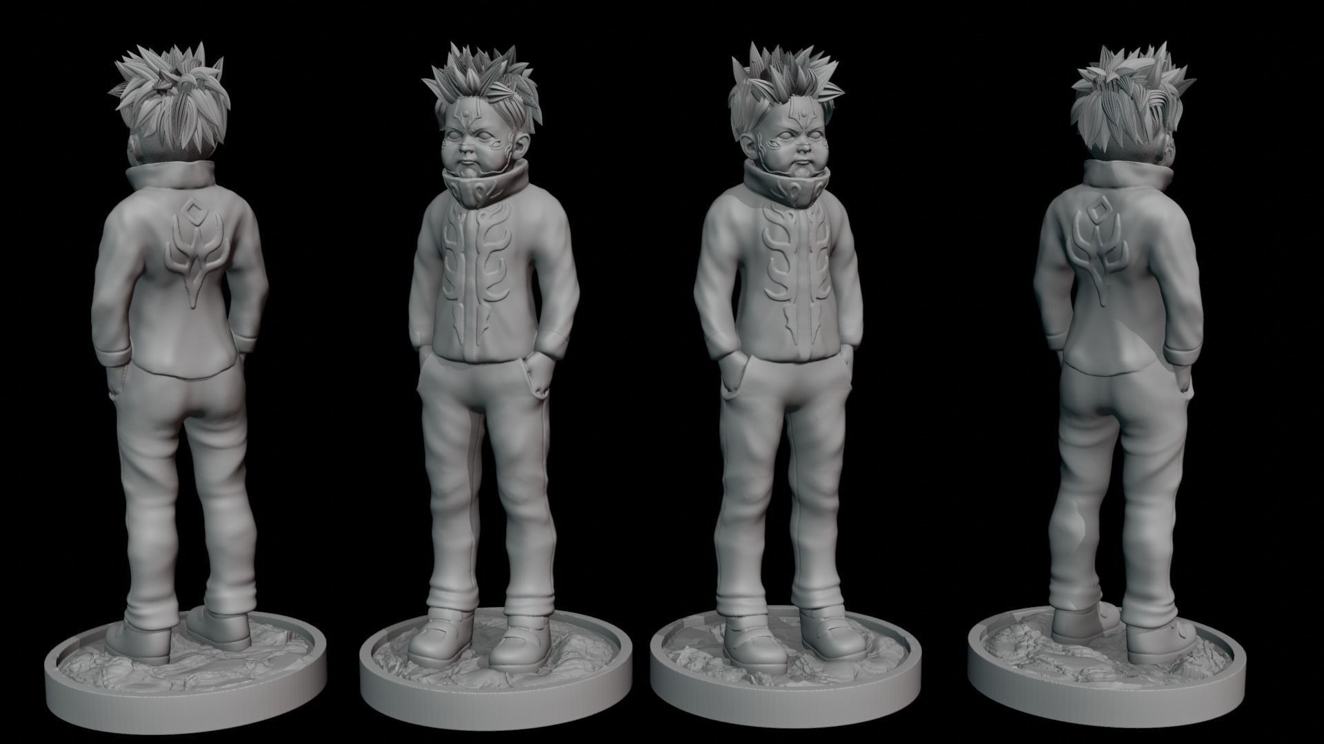 Yuji Itadori Sukuna Jujutsu Kaisen Stylish Baby Pose - 02 3D print model_2