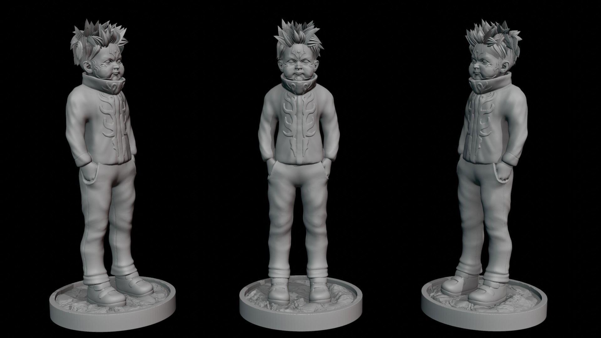 Yuji Itadori Sukuna Jujutsu Kaisen Stylish Baby Pose - 02 3D print model_1