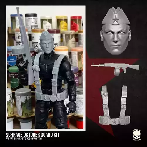 Schrage Oktober Guard GI Joe Fan Art 3D File For Action Figures 3D print model