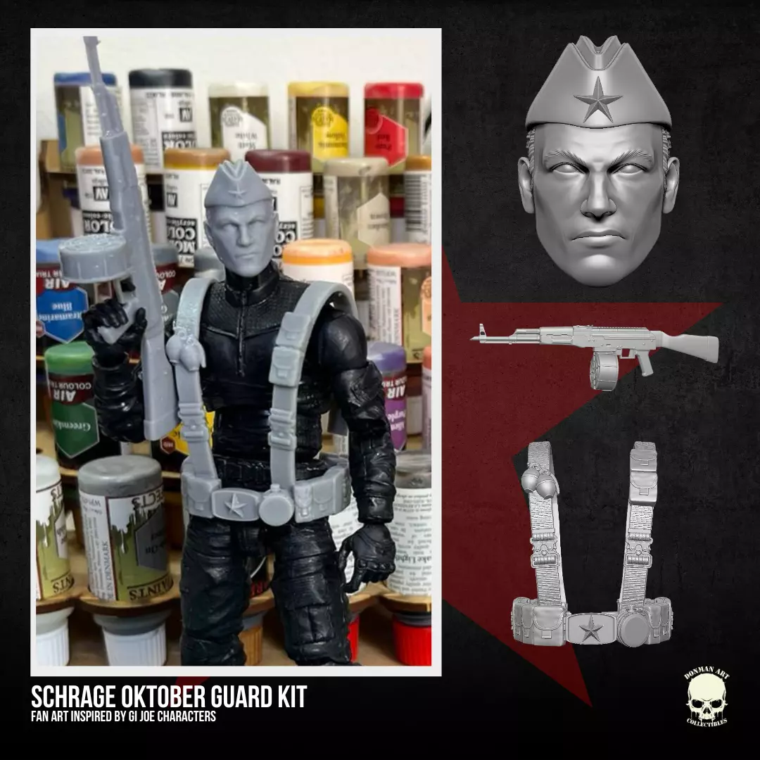 Schrage Oktober Guard GI Joe Fan Art 3D File For Action Figures 3D print model