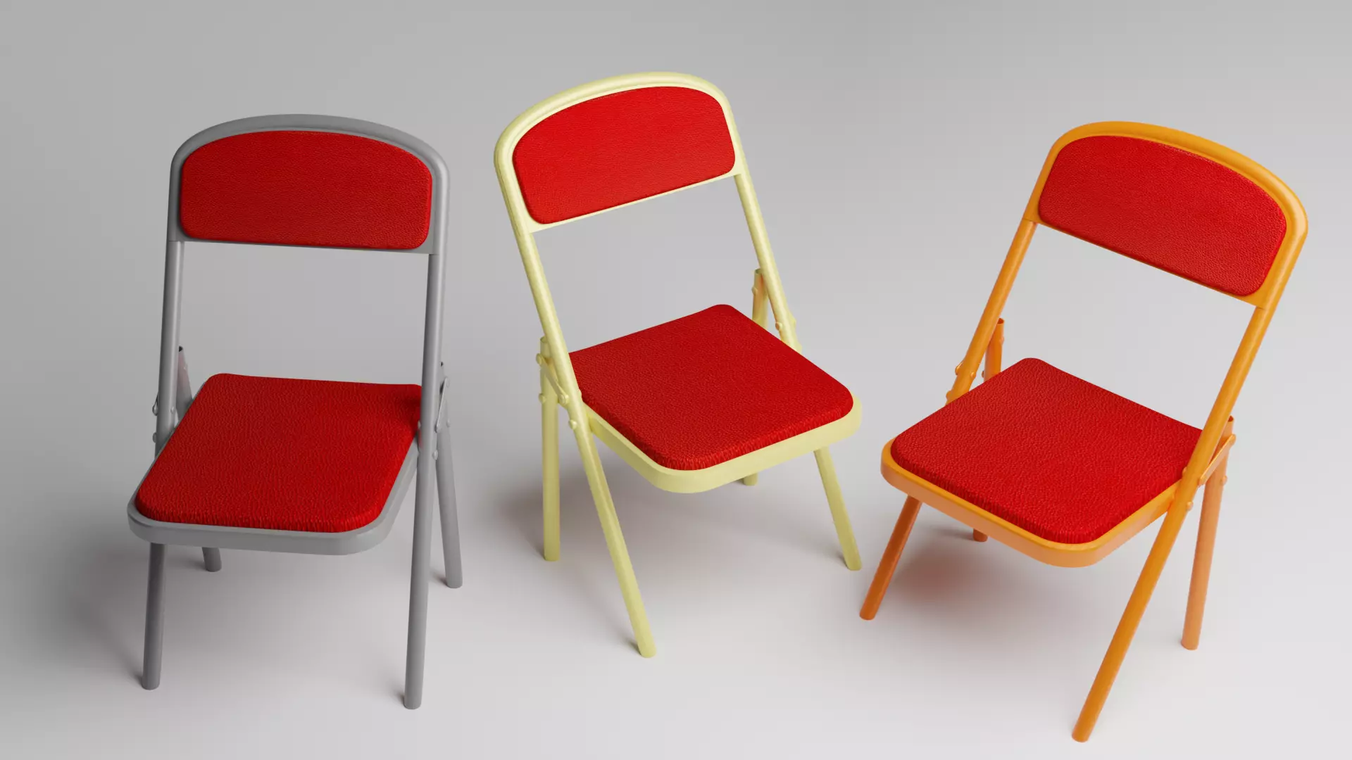 3D modeling of an iron chair 3D model_0