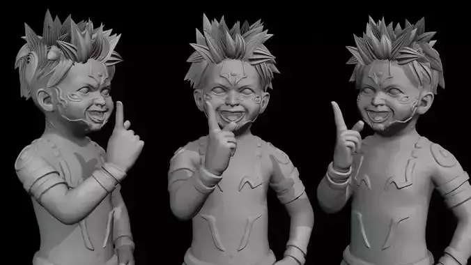 Yuji Itadori Sukuna Jujutsu Kaisen Stylish Baby Pose - 05 3D print model