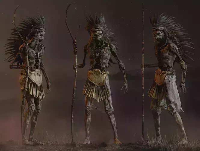 Death Shaman Low-poly 3D model