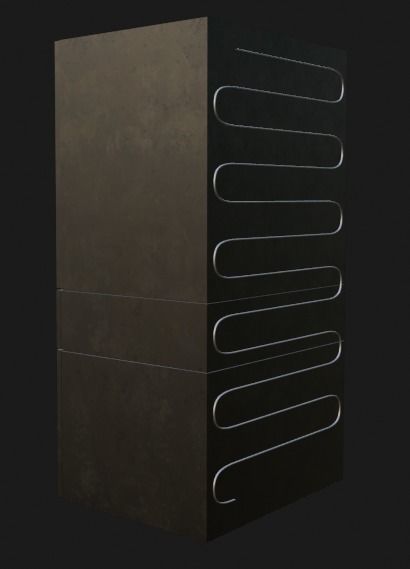 Semi-Realistic Frigde Low-poly 3D model_2