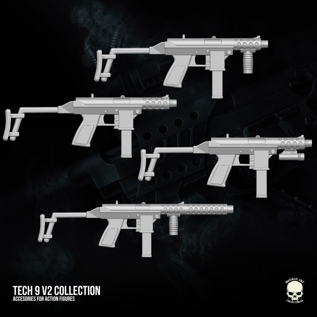 Tech 9 v2 Collection 3D printable files for Action Figures 3D print model_1