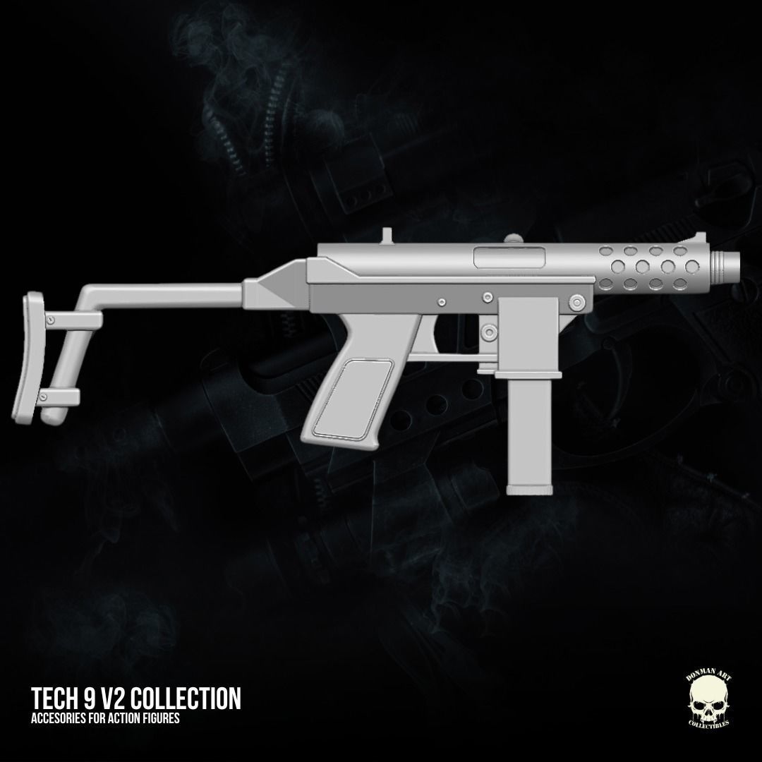 Tech 9 v2 Collection 3D printable files for Action Figures 3D print model_3