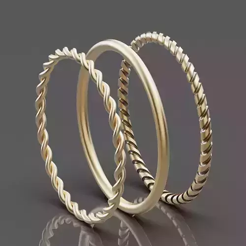 Lux ring silver gold sterling printable jewelry 3D model