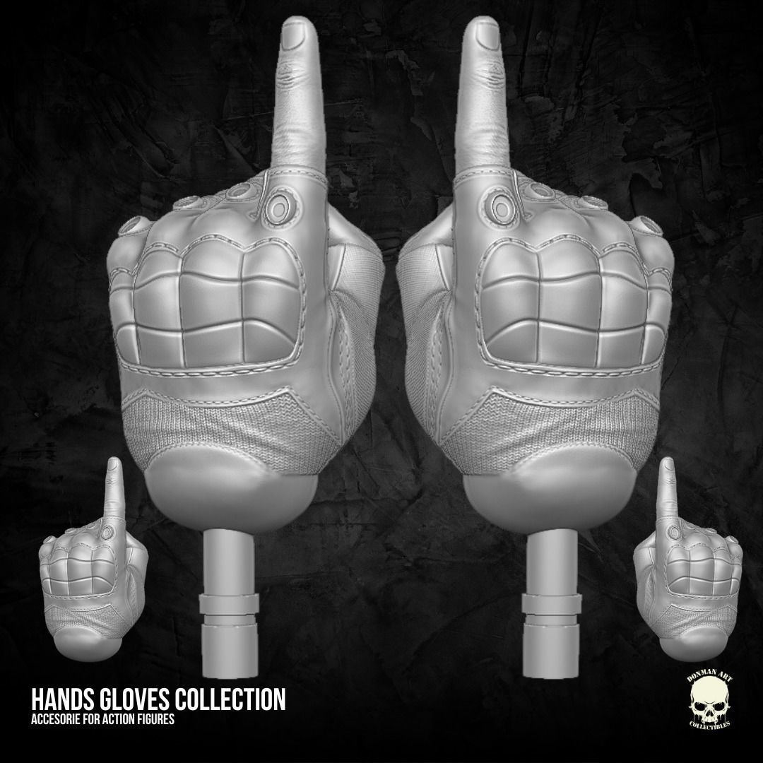 Hand Collection V2 3D printable files for Action Figures 3D print model_8