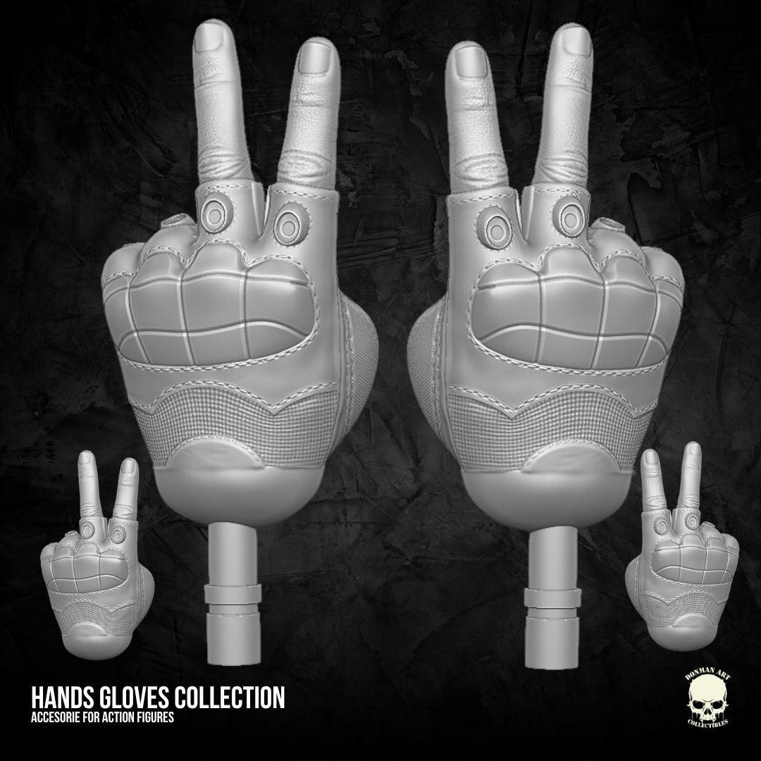 Hand Collection V2 3D printable files for Action Figures 3D print model_9