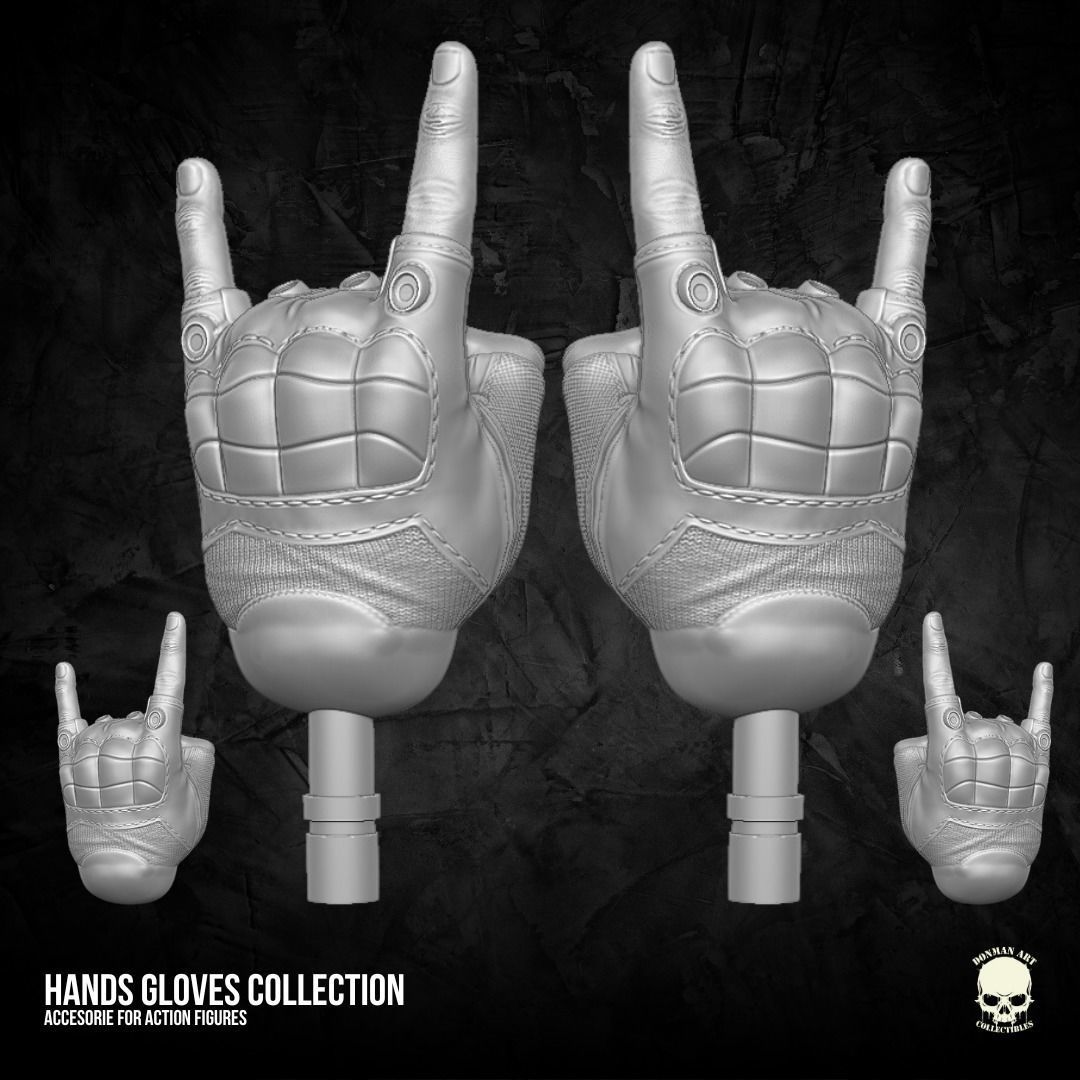 Hand Collection V2 3D printable files for Action Figures 3D print model_17