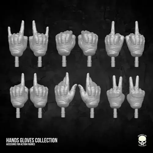 Hand Collection V2 3D printable files for Action Figures