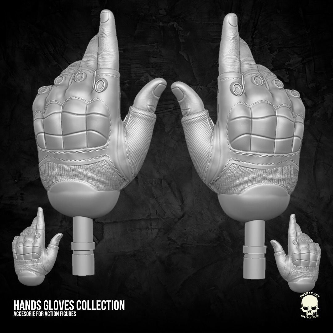 Hand Collection V2 3D printable files for Action Figures 3D print model_11
