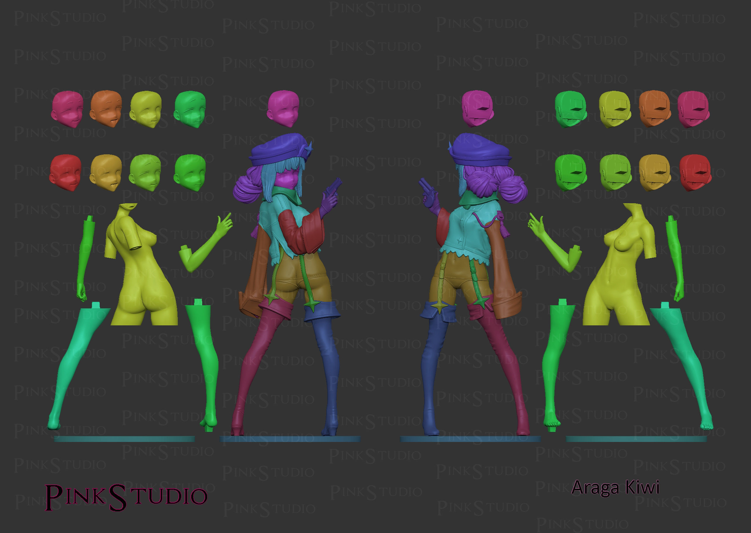 Gushing over Magical Girls - Araga kiwi 3D print model_14