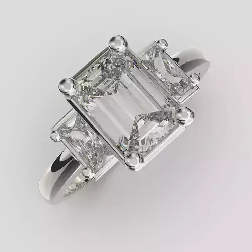  Printable STL jewelry engagement ring STONE 1ct 