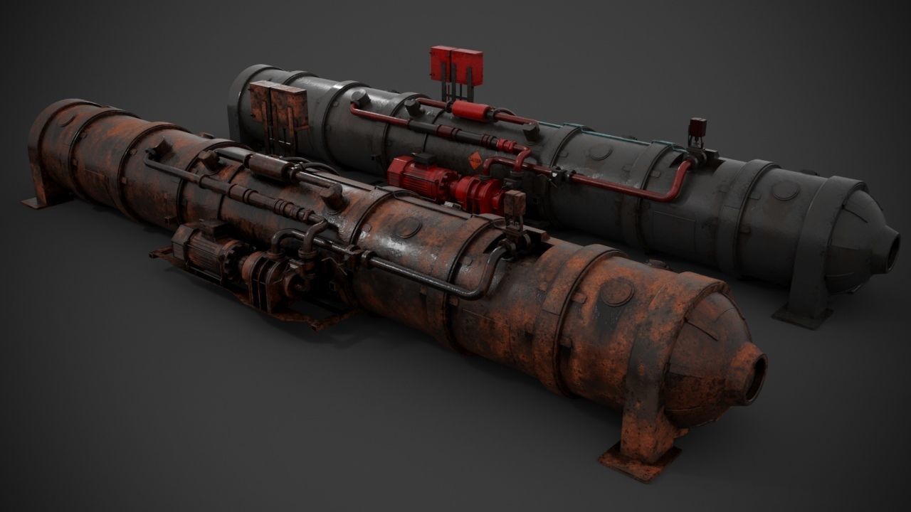 Machinery device 3D model_2