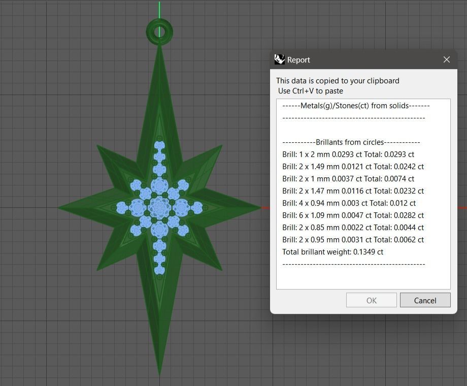 Comet star pendant 3D print model_5