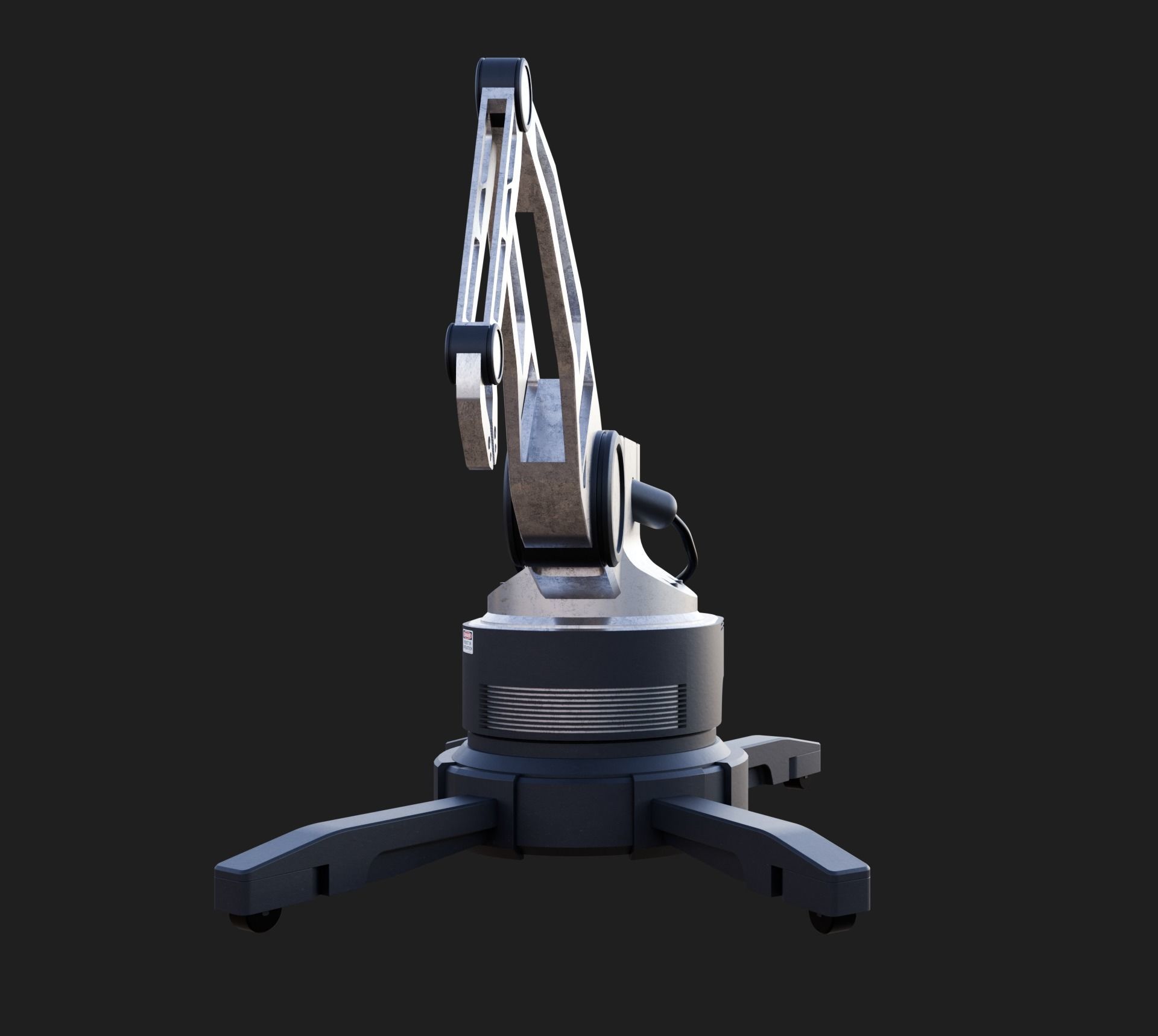 Industrial Robotic Arm 3D model_9