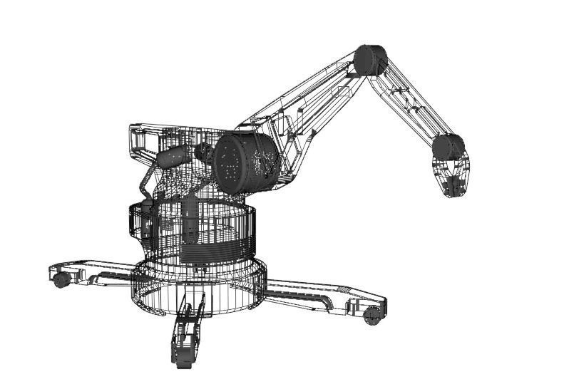 Industrial Robotic Arm 3D model_16