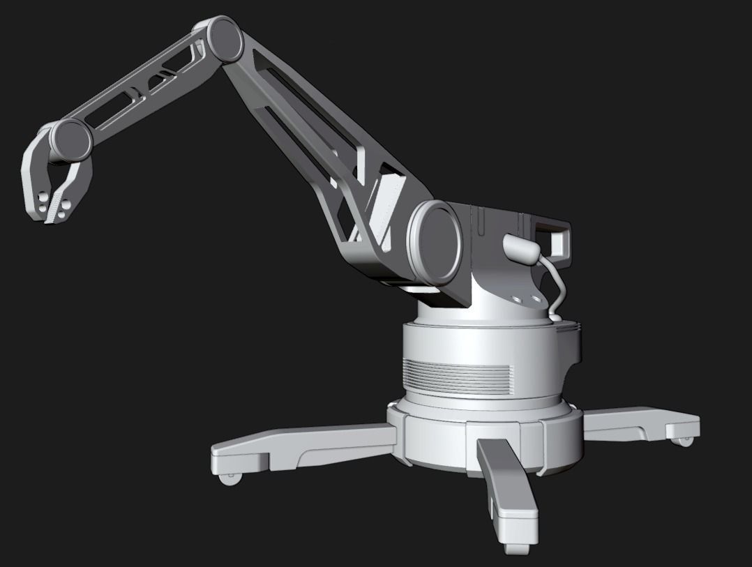 Industrial Robotic Arm 3D model_21