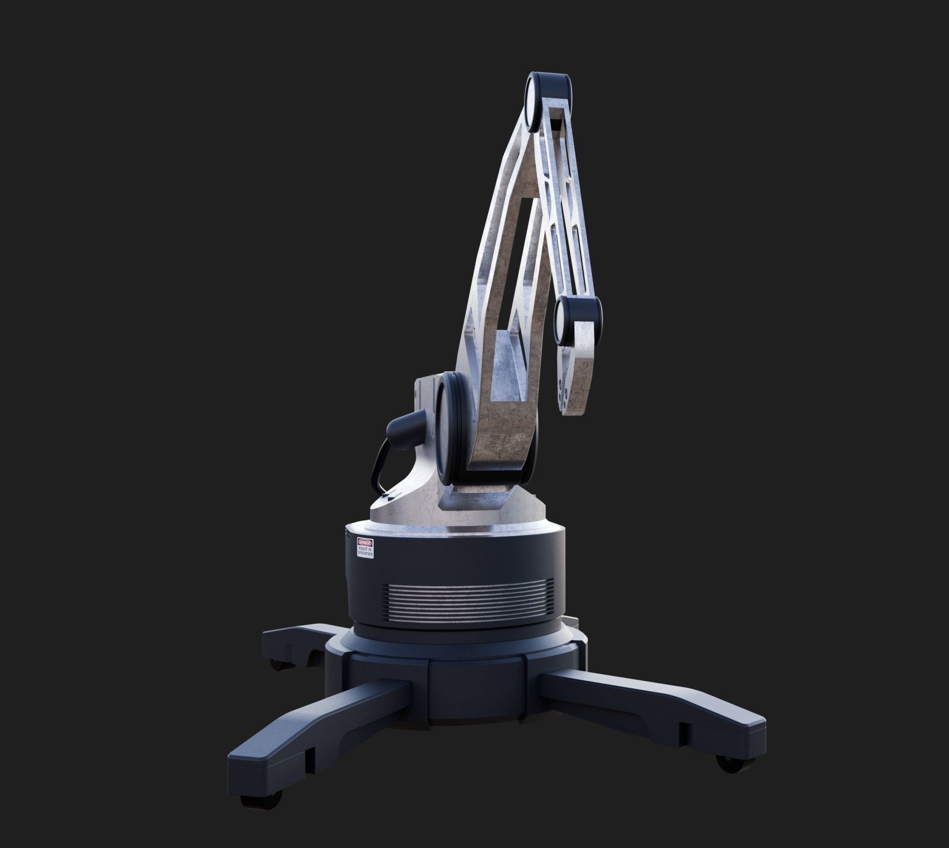 Industrial Robotic Arm 3D model_10