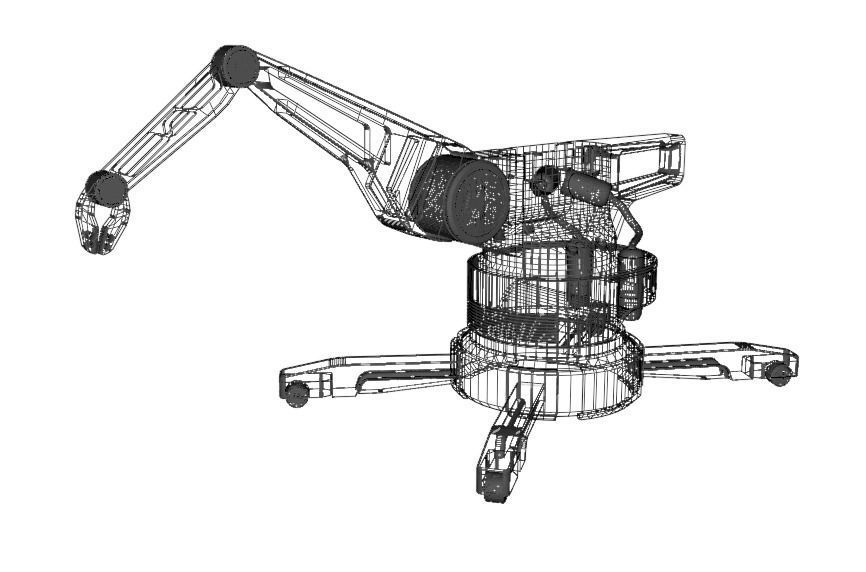 Industrial Robotic Arm 3D model_18