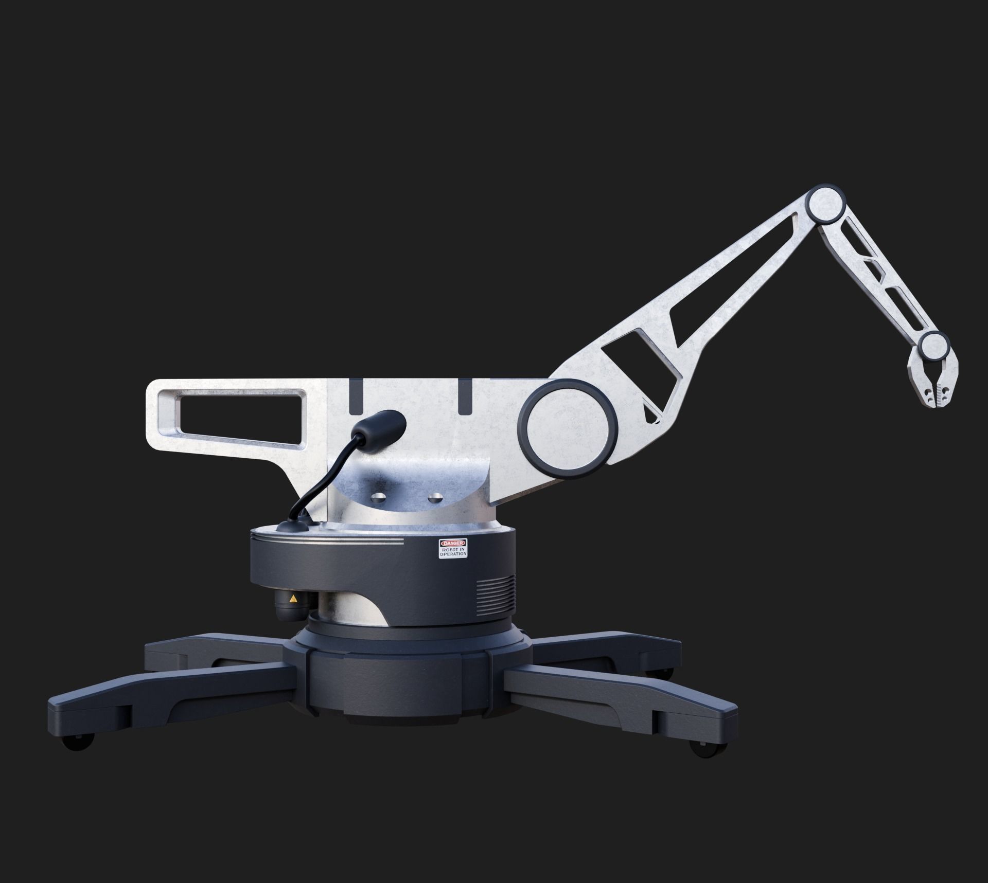 Industrial Robotic Arm 3D model_5