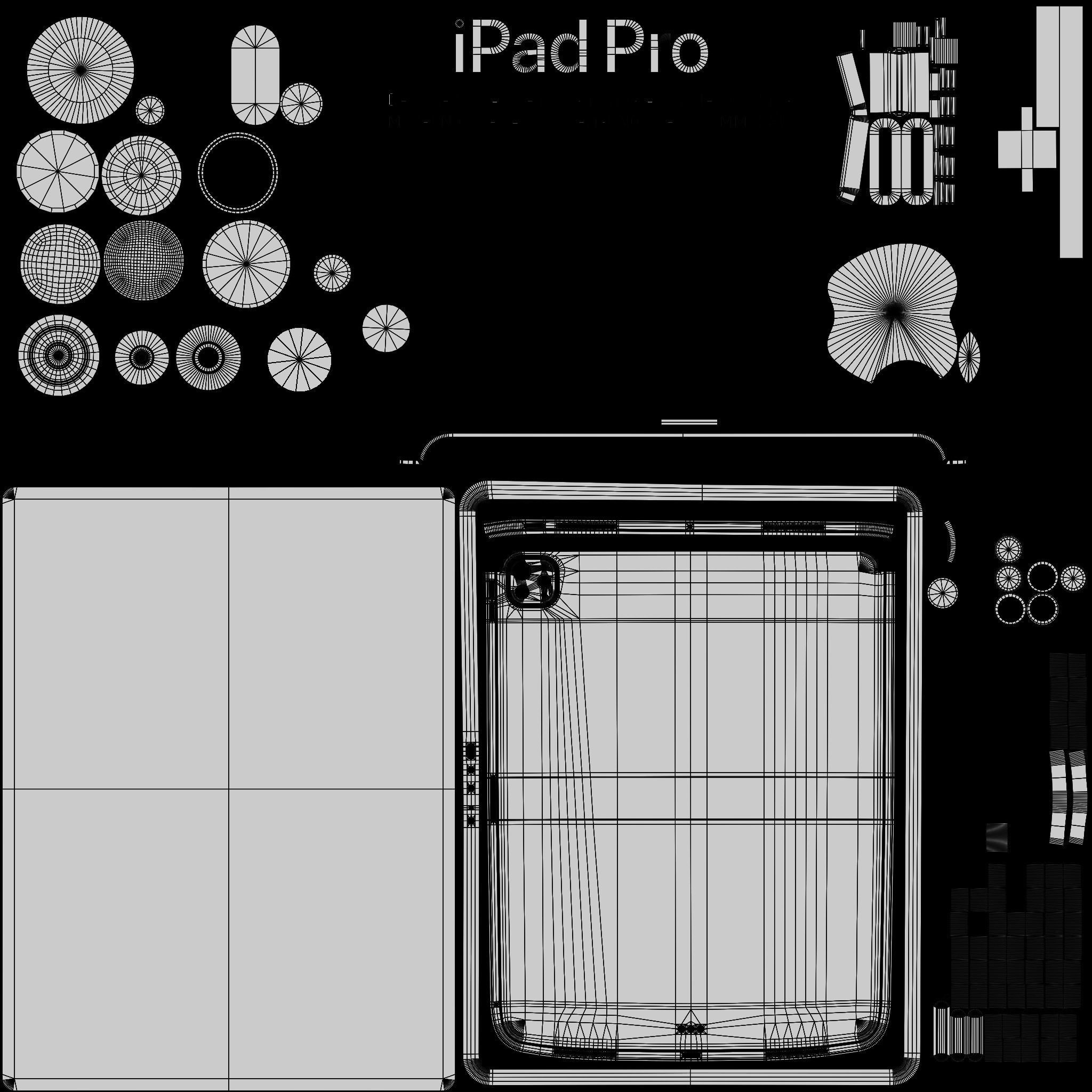 Apple iPad Pro 2024 full Collection 3D model_25