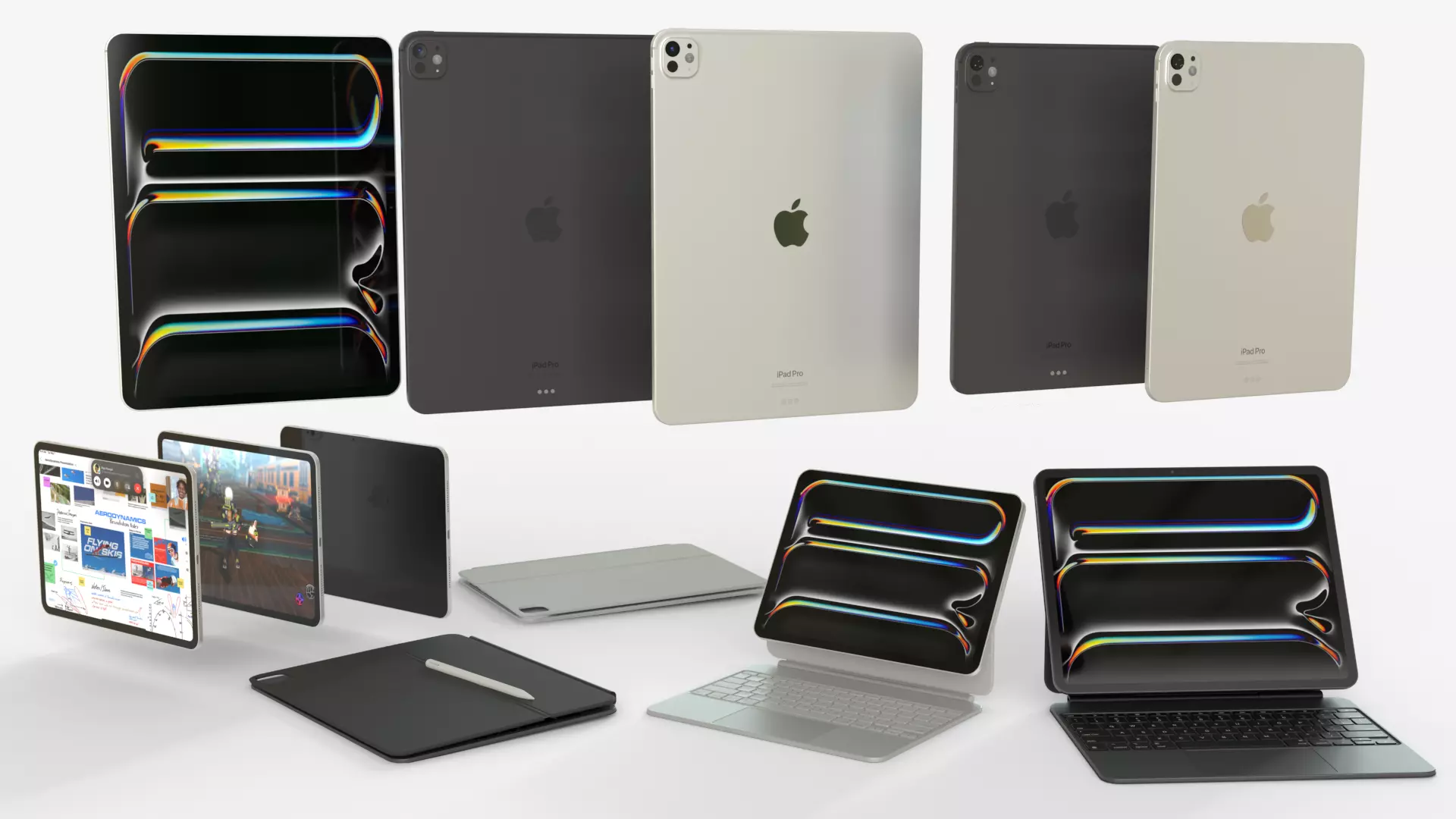 Apple iPad Pro 2024 full Collection 3D model_0