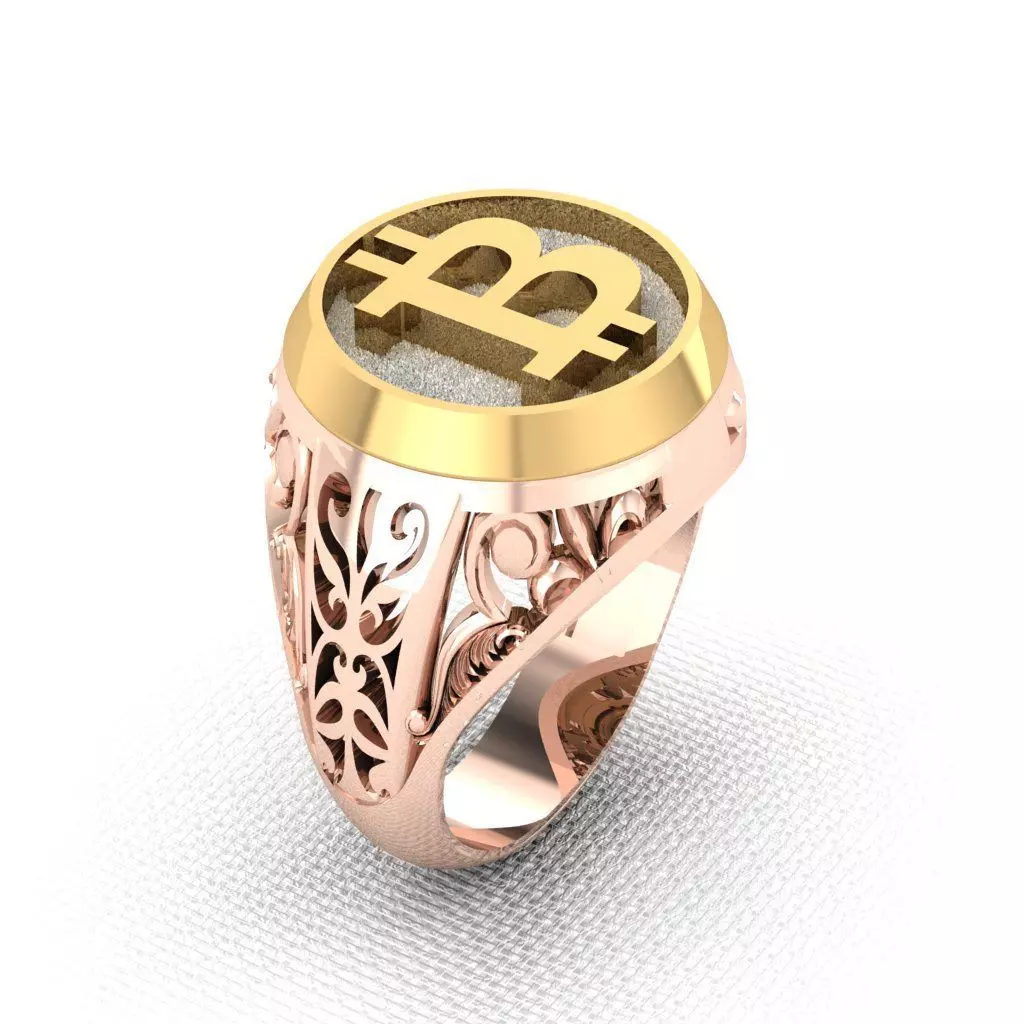 bitcoin ring 3D print model