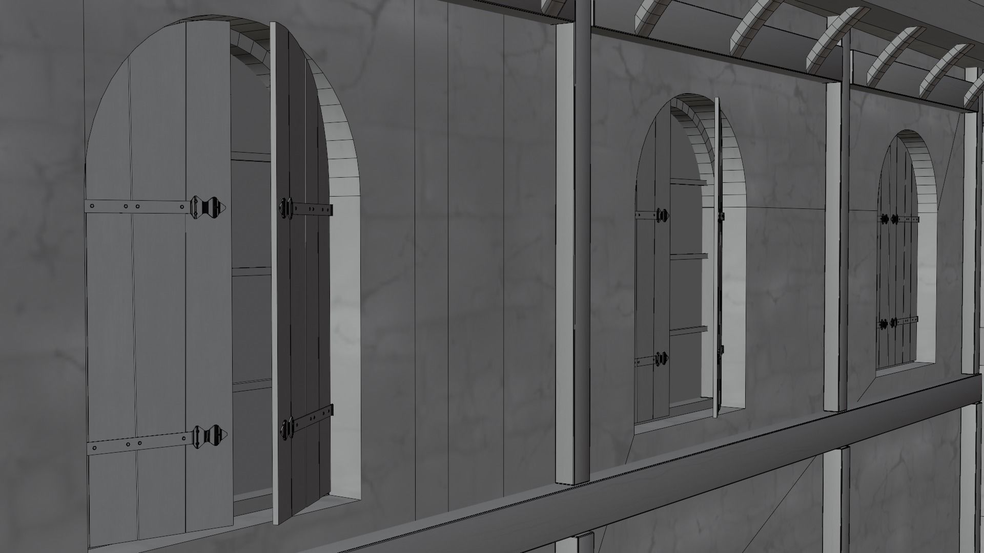 Medieval house  3D model_17