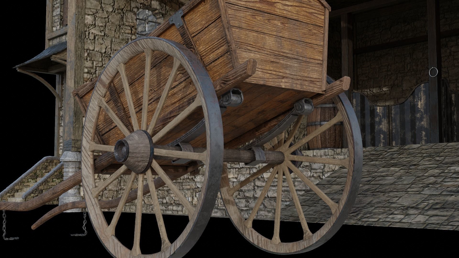 Medieval house  3D model_12