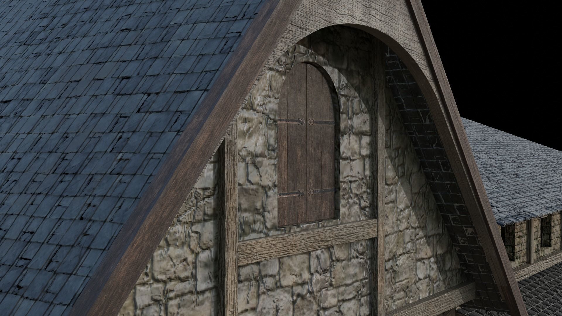 Medieval house  3D model_3