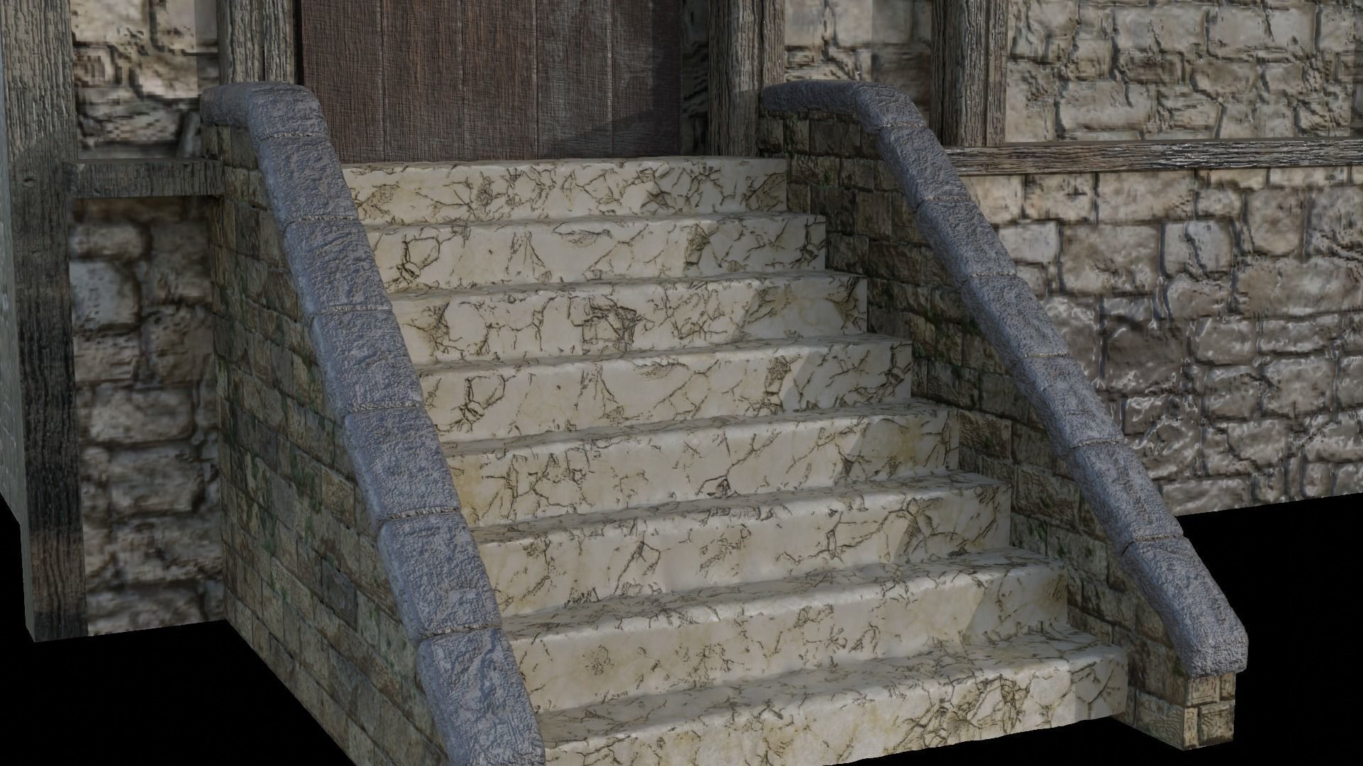 Medieval house  3D model_5