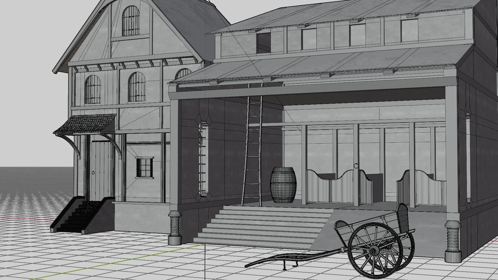 Medieval house  3D model_16