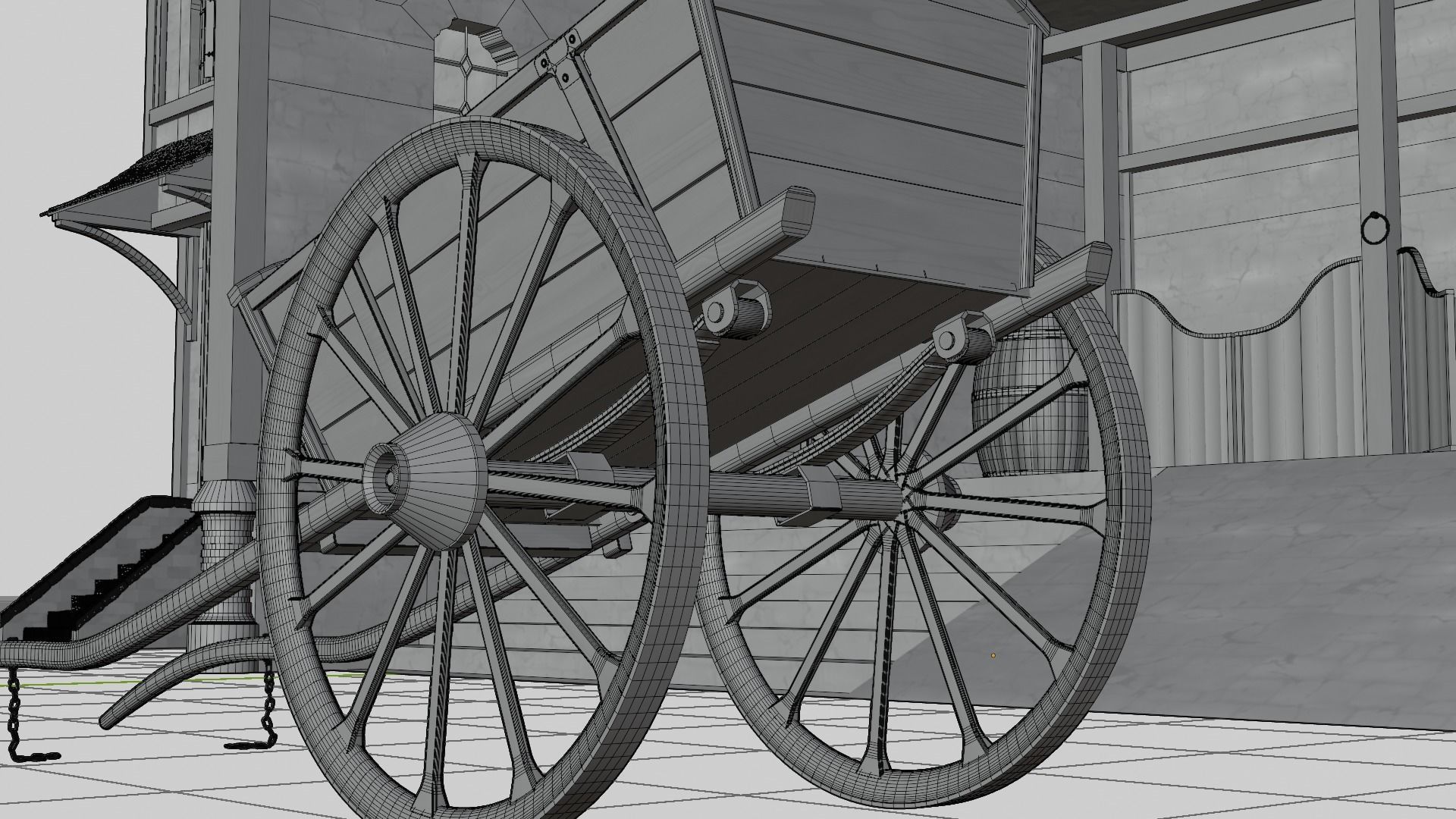 Medieval house  3D model_26