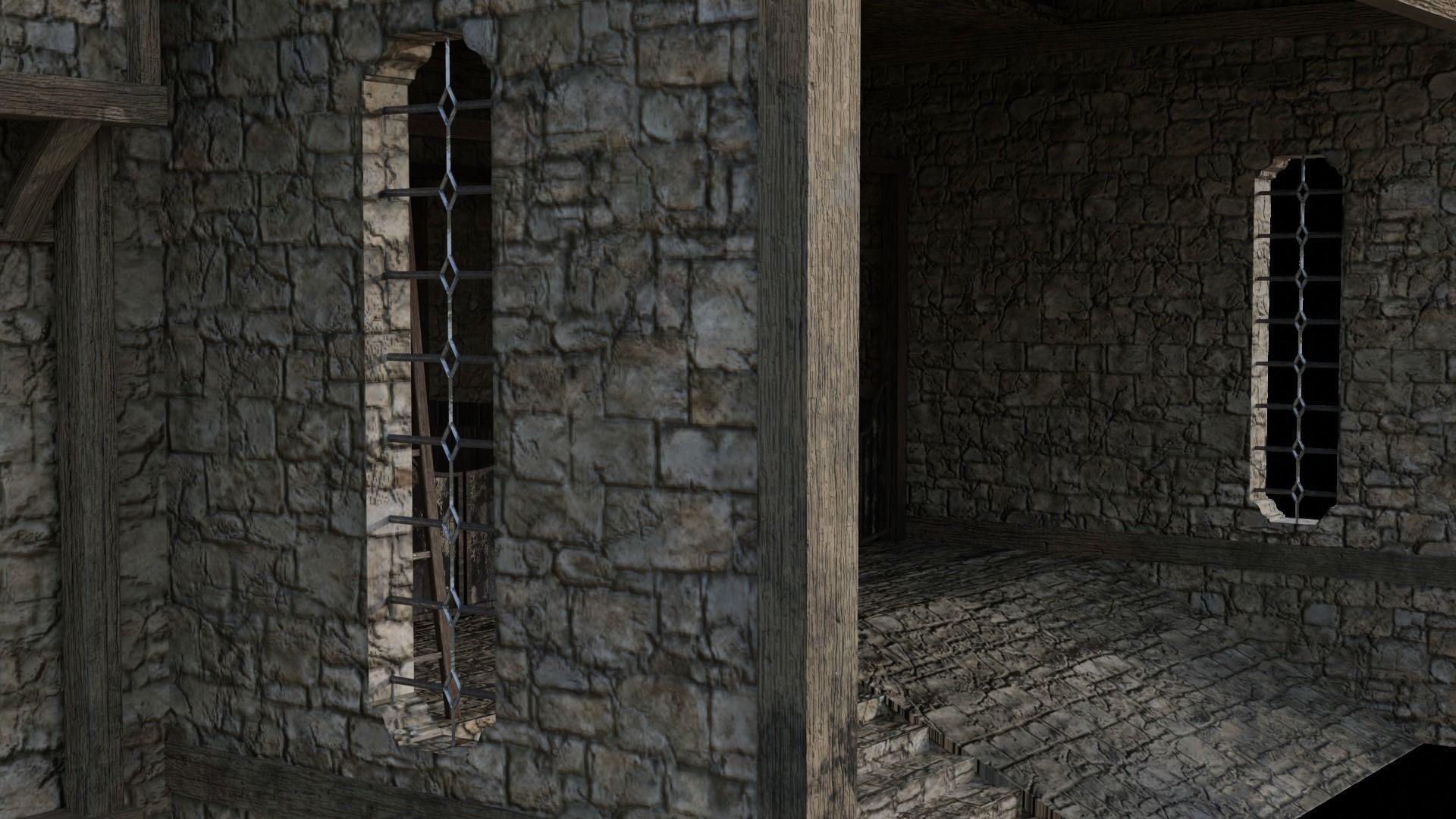 Medieval house  3D model_6