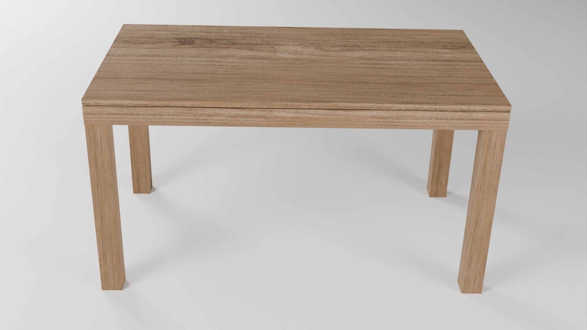 Oak Dining Table 3D print model_1