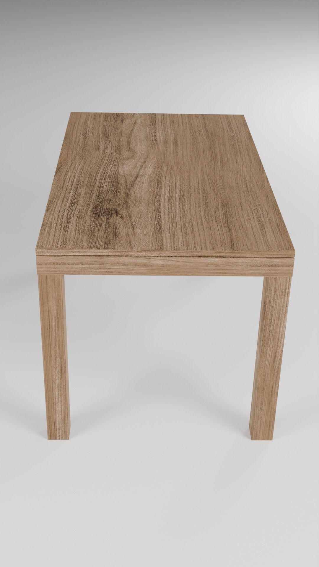 Oak Dining Table 3D print model_3