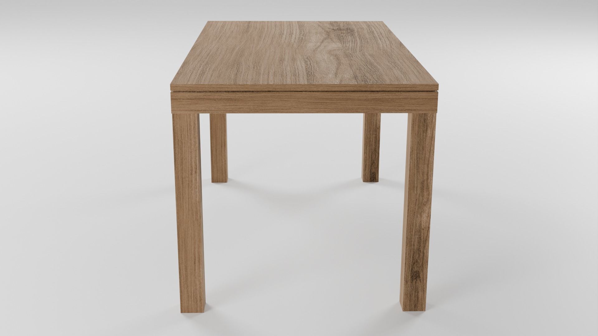 Oak Dining Table 3D print model_2