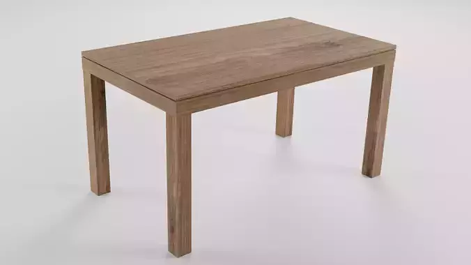 Oak Dining Table 3D print model