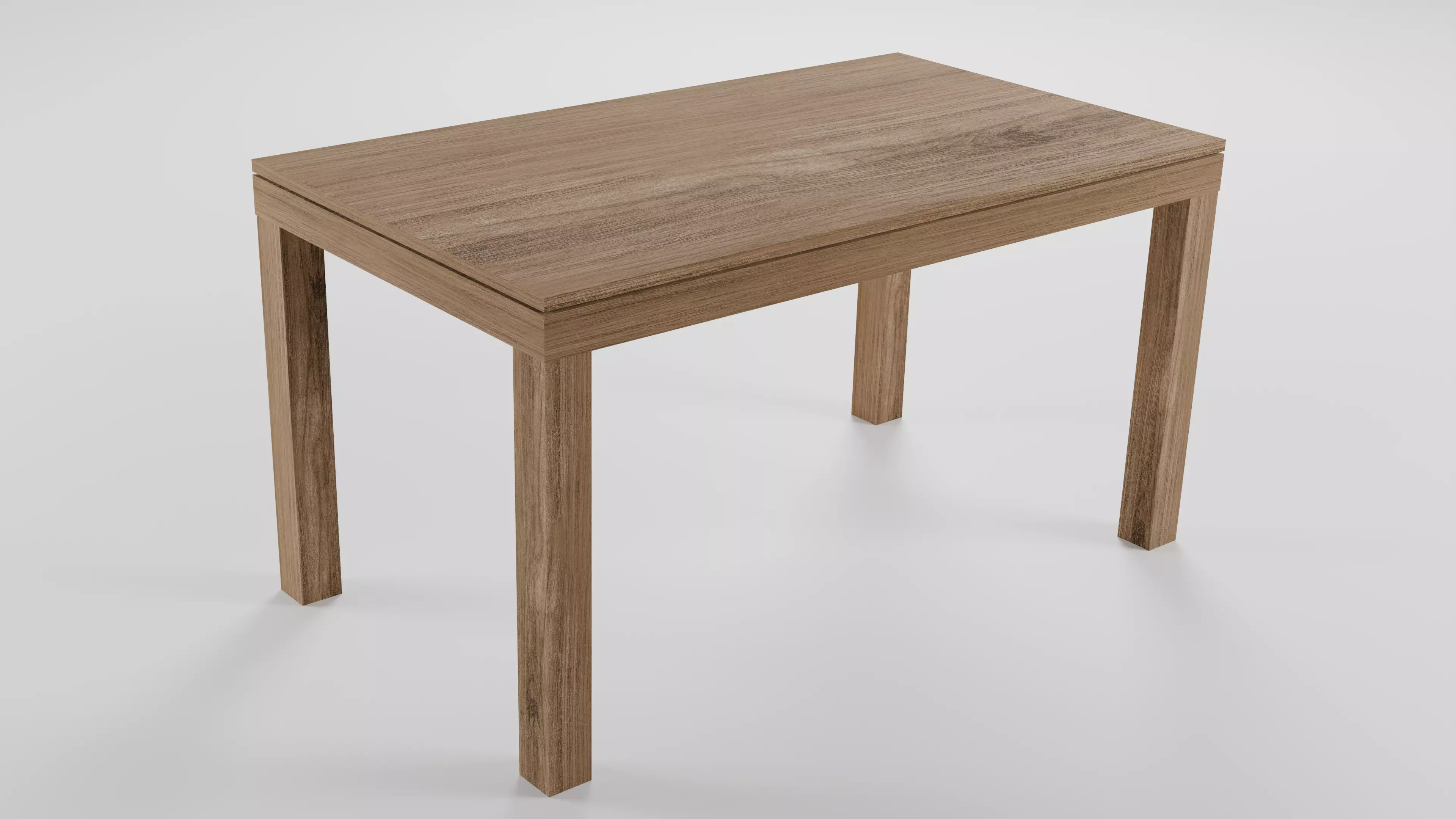 Oak Dining Table 3D print model_0