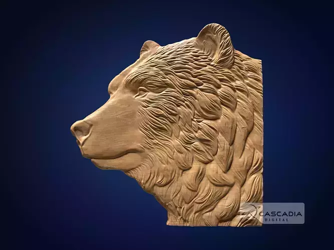 Bear Head - CNC Router Carving Casting animal wildlife