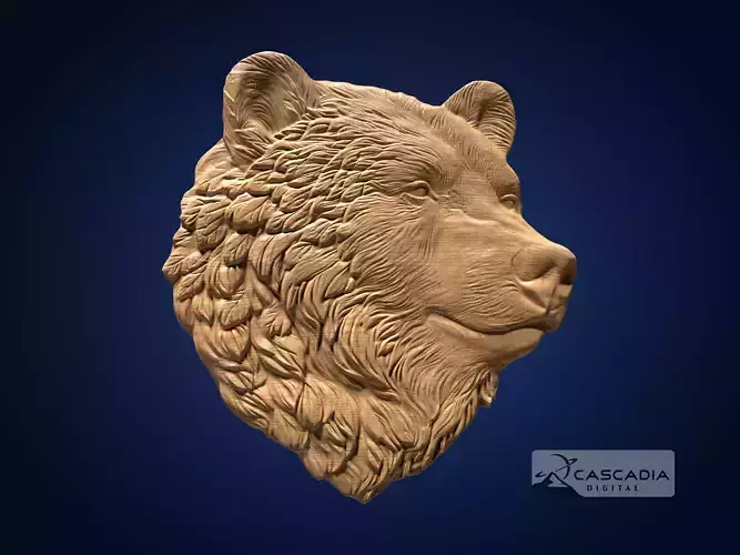 Bear Head - CNC Router Carving Casting animal wildlife