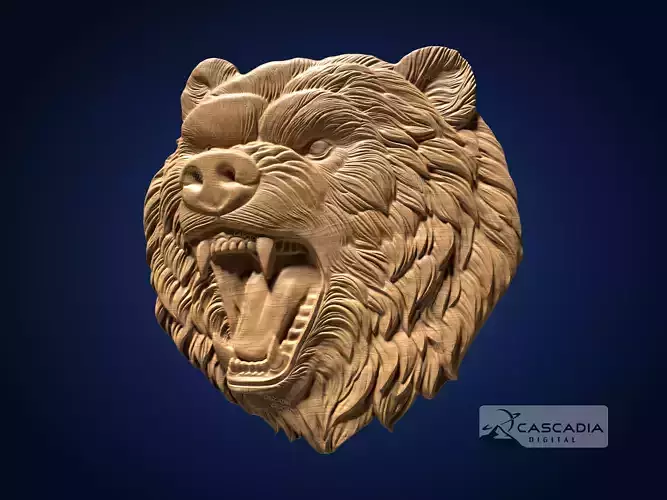 Bear Head - CNC Router Carving Casting animal wildlife