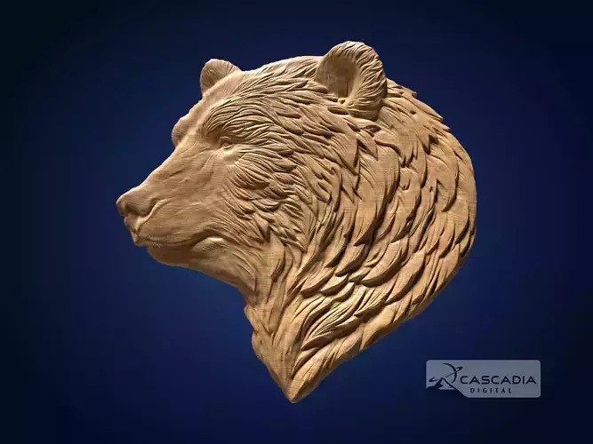 Bear Head - CNC Router Carving Casting animal wildlife
