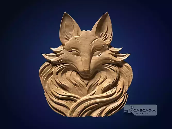 Fox Wolf Dog - CNC Router Carving Casting animal nature