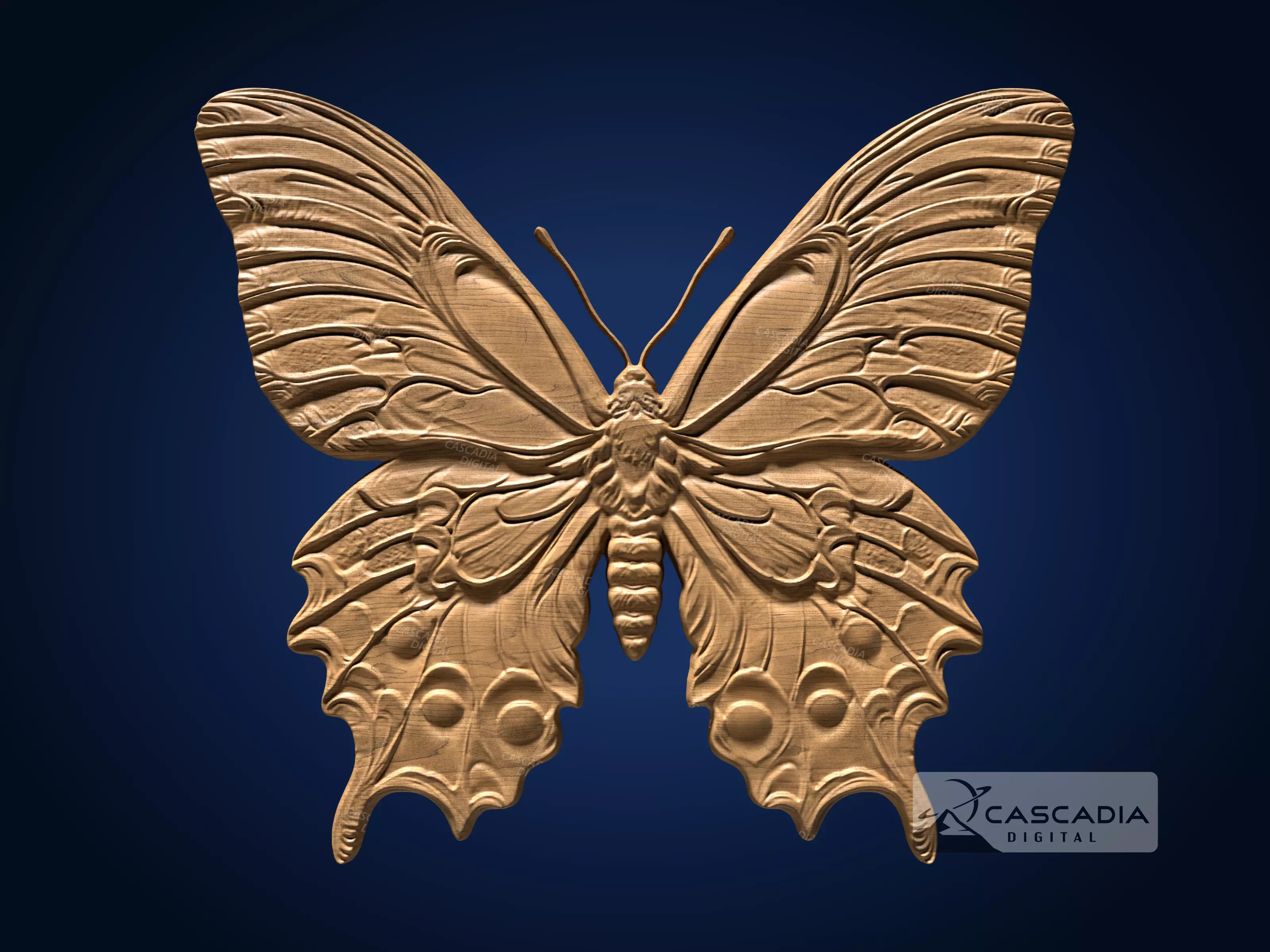 Butterfly - CNC Router Carving Casting animal wildlife 3D print model_0