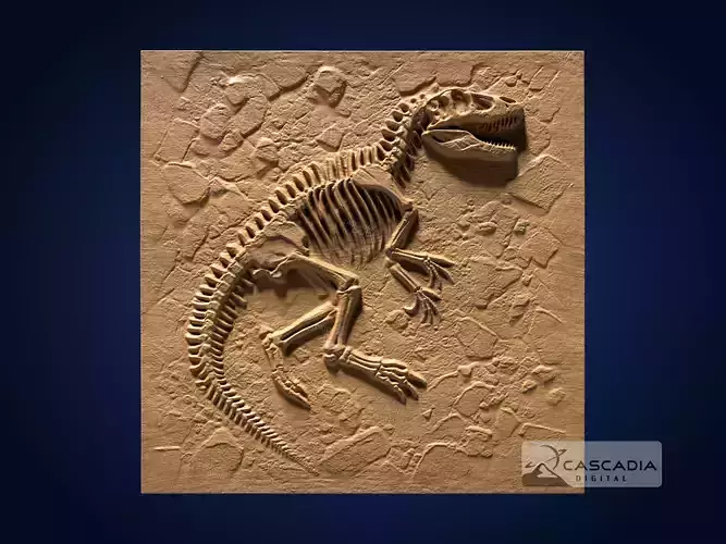 Trex Fossil Full - CNC Router Carving Casting animal