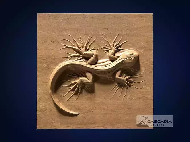 Electric Lizard - CNC Router Carving Casting animal